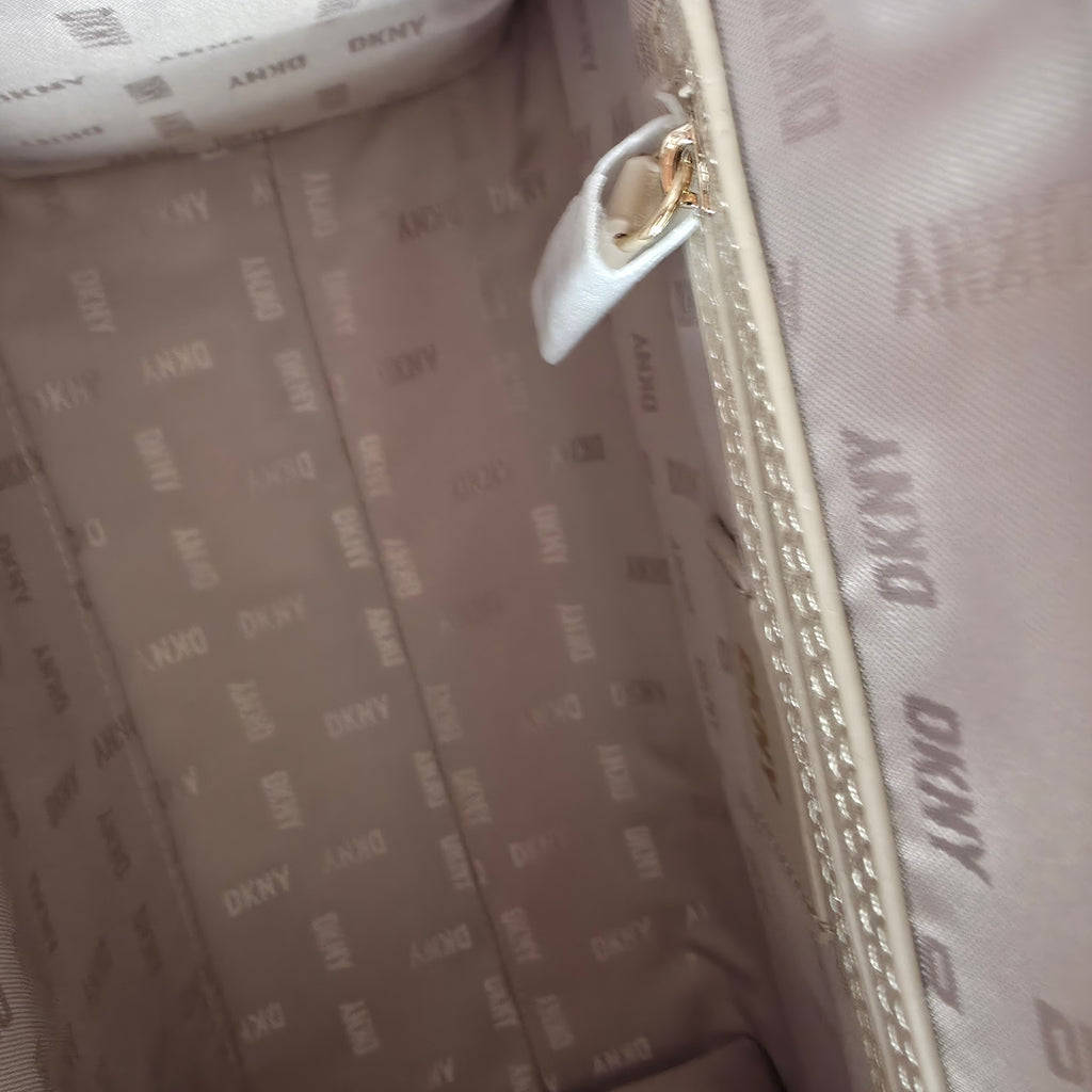 Cartera DKNY Perri  Box Satchel Beige