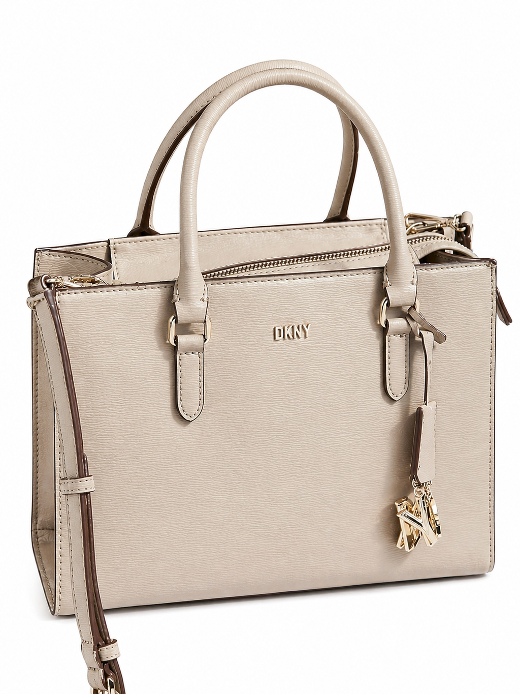 Cartera DKNY Perri  Box Satchel Beige
