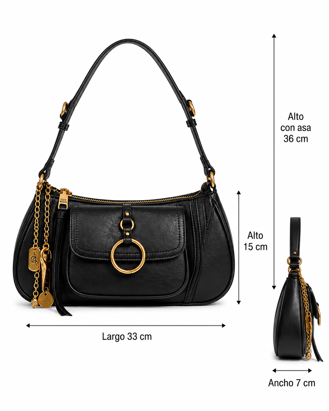 Cartera Steve Madden Noir Luxe Bag