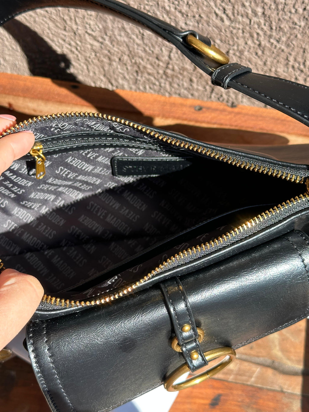 Cartera Steve Madden Noir Luxe Bag