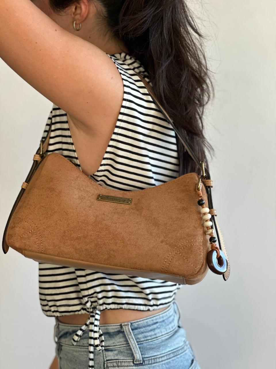 Cartera Brown Suede Boho Shoulder Bag