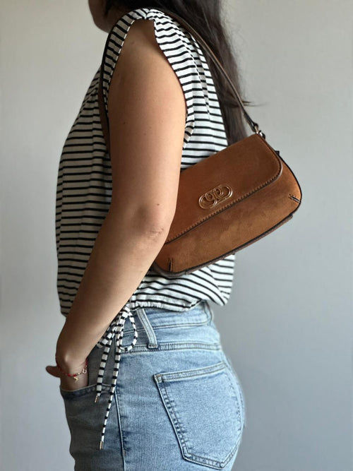 Bolso Bag Camel Suede Style