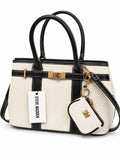 Cartera Steve Madden Black & White Tote