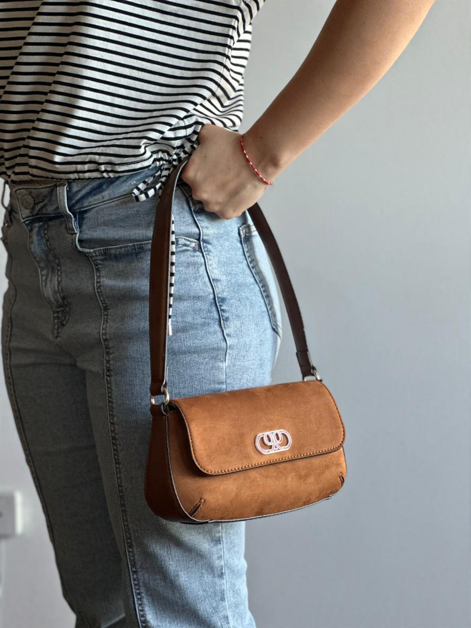 Bolso Bag Camel Suede Style